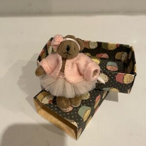 Pink Tutu Teddy Bear Figurine